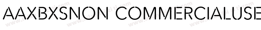 AaXBXSNon CommercialUse字体转换